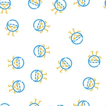 Ball geometric shape character vector seamless pattern 스톡 일러스트