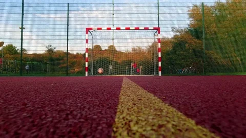 Ball in goal Stock Footage 161988594