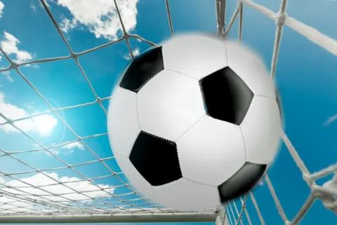The ball is in the goal Stock Photos