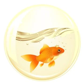 Ball with goldfish Stock Illustration