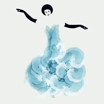 The Ball Gown Illustrazione stock
