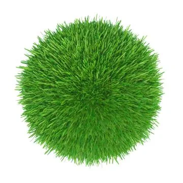 Ball of green grass Illustrazione stock