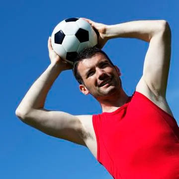 Ball on the head Stock Photos