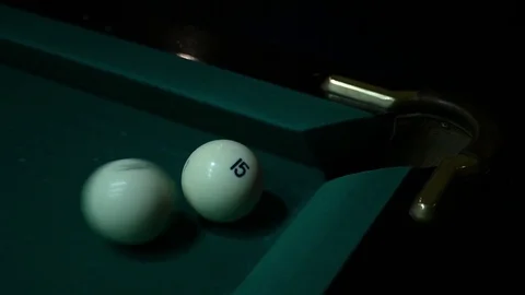 The ball is heading exactly in the pocket Stock Footage 70350648