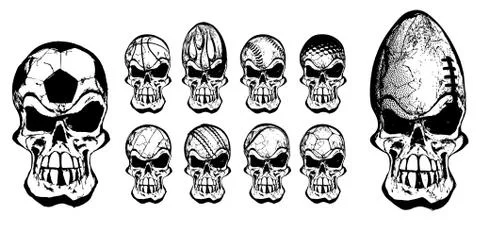 Ball heads Stock Illustration