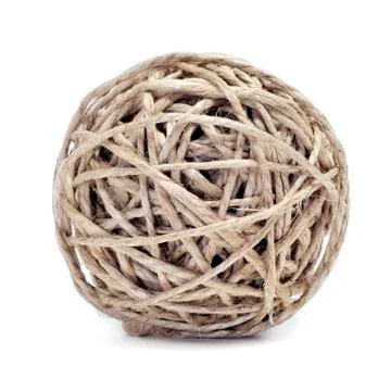 Ball of hemp twine Stock Photos