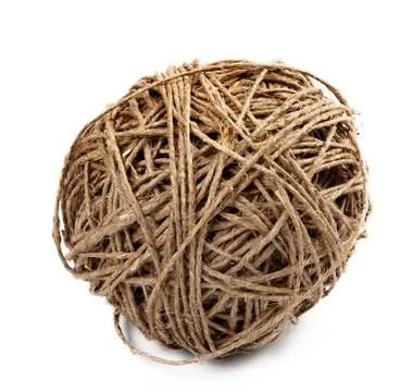 Ball of hemp twine Stock Photos