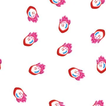 Ball high speed flying isometric icon seamless pattern Stock Illustration