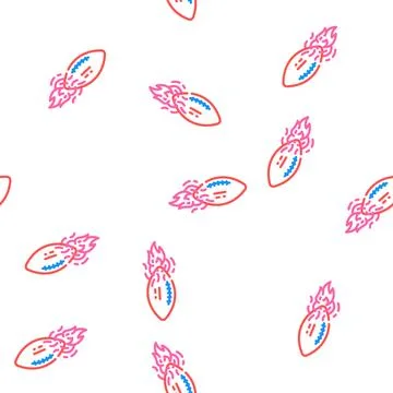 Ball high speed flying vector seamless pattern Stock Illustration