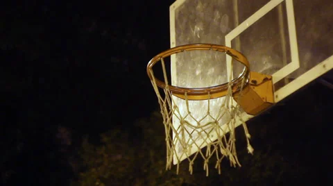 Ball hits the basket Stock-Footage 29355702