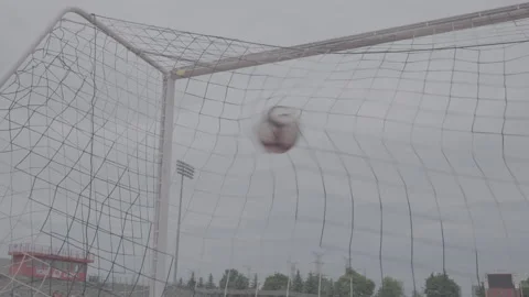 Ball Hitting The Net Stock Footage 155400543