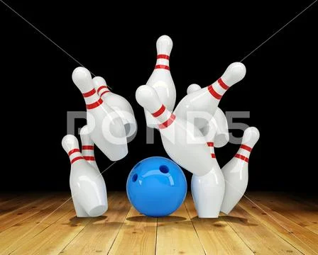 Ball hitting strike Stock Illustration