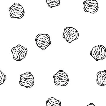 Ball ice cream vector seamless pattern イラスト素材