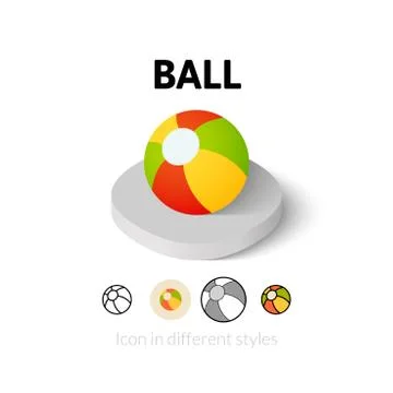 Ball icon in different style Stock Illustration