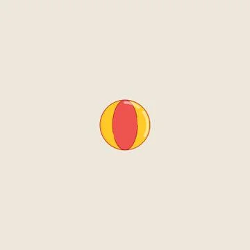 Ball icon isolated on grey background. Ball for playing. Ball symbol for webs Stock Illustration