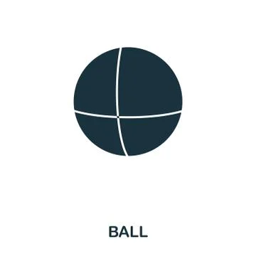 Ball icon. Mobile apps, printing and more usage. Simple element sing. Monochrome Stock Illustration