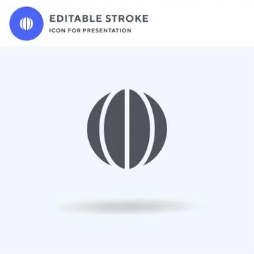 Ball icon vector, filled flat sign, solid pictogram isolated on white, logo i Stock Illustration