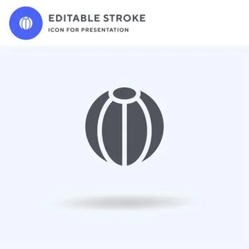 Ball icon vector, filled flat sign, solid pictogram isolated on white, logo i Stock Illustration