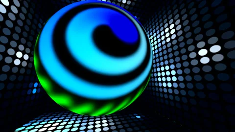 Ball inside a cube. Ball with elements of movement in a light cube 스톡 동영상 143913512