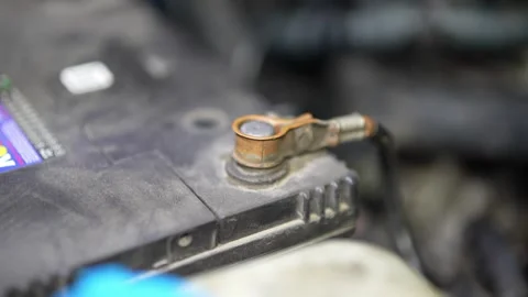 Ball Joint Inspection on Vehicle Suspension During Auto Workshop Maintenance Stock Footage 346337953