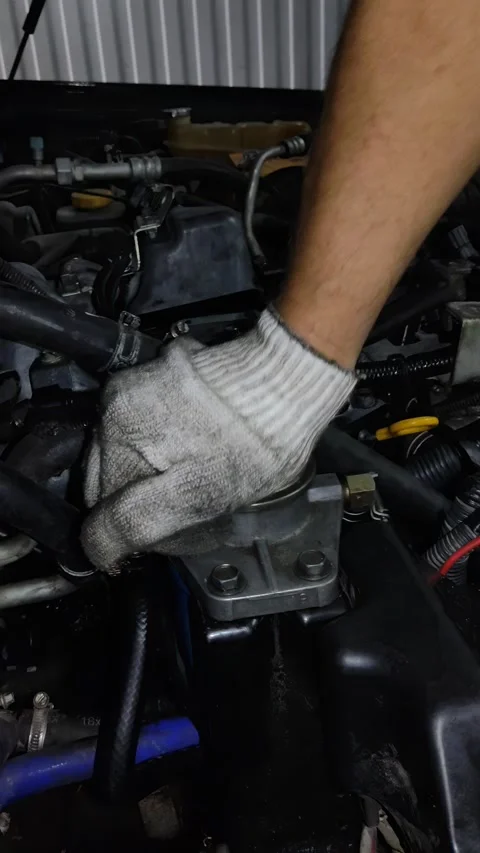 Ball Joint Removal Inspection During Auto Workshop Maintenance Stock Footage 346339558