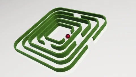 Ball in labirinth Stock Footage 105126291