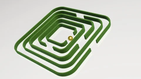 Ball in labirinth Stock Footage 105190636