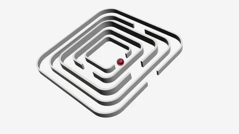 Ball in labirinth Stock Footage 105469117