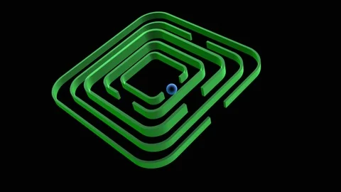 Ball in labirinth Stock Footage 105679940