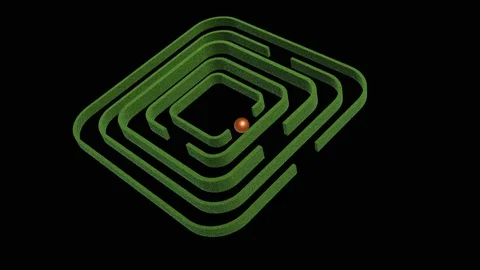 Ball in labirinth Stock Footage 105741346