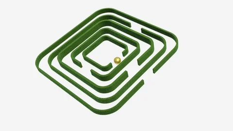 Ball in labirinth Stock Footage 105968492