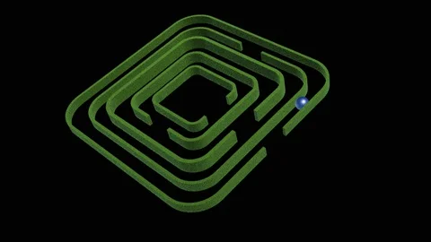 Ball in labirinth Stock Footage 106209419