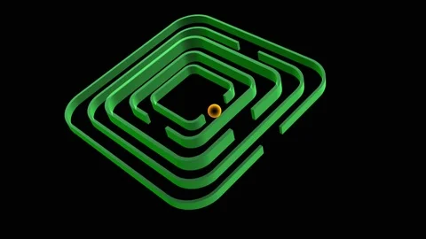 Ball in labirinth Stock Footage 106410562