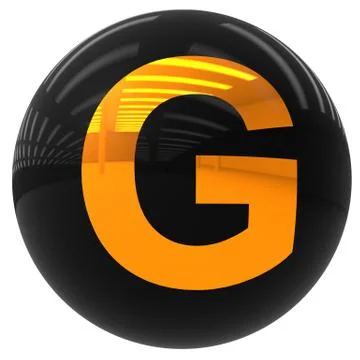 Ball with the letter g Stock Illustration