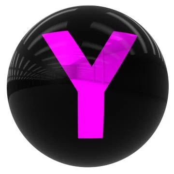 Ball with the letter y Stock Illustration
