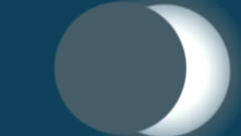 Ball of Light Passing Eclipse Solar Behind Lunar Moon Object Stock Footage 143137984