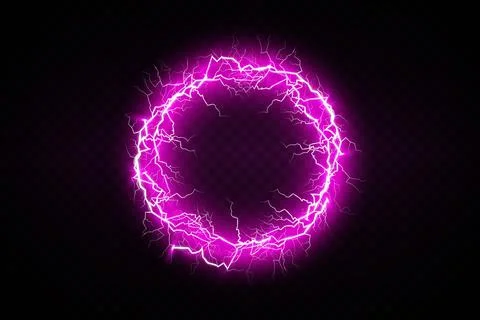 Ball lightning on a transparent background. Vector illustration, abstract Stock-Illustration