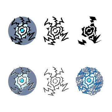 Ball lightning unsolved concepts mystery color icon vector Stock Illustration