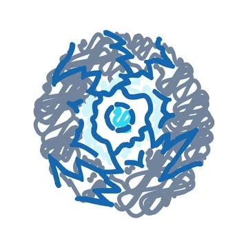 Ball lightning unsolved mystery icon doodle illustration Stock Illustration