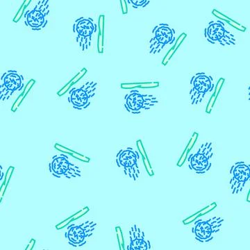 Ball lightning unsolved mystery vector seamless pattern Stock Illustration