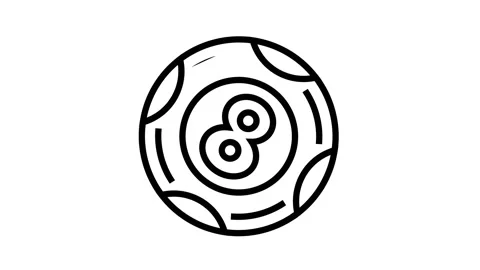 Ball lotto line icon animation Stock Footage 163798677
