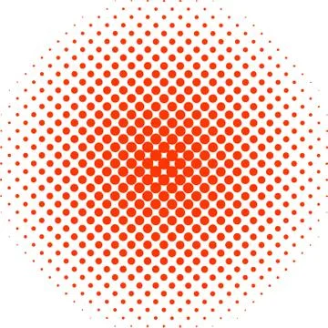 Ball Made of Red Tiny Circles Bigger in Center Getting Smaller on Periphery it Stock Illustration