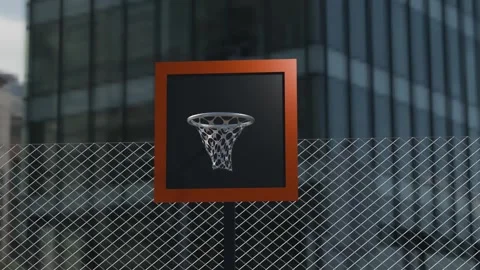 Ball making a basket. Stock Footage 330686554