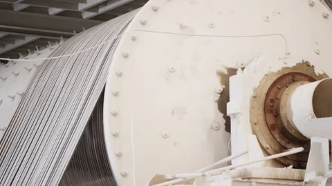 Ball Mill in a Ceramic Tile Factory Slow Motion Video stock 167127721