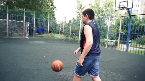 Ball missing basket Stock Footage 77122118