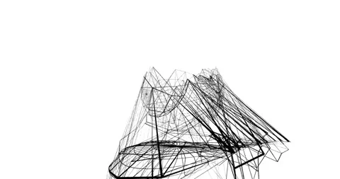 Ball of motion lines 4K video background texture mesh. Stock Footage 140360000