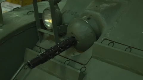Ball Mount Thirty Caliber Machine Gun on Sherman Tank - 2 Stock Footage 325350890