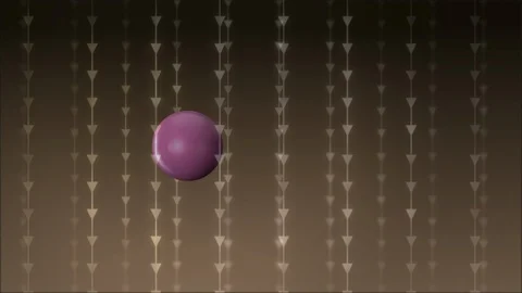 Ball moving in Gravity Field Stock Footage 113883229