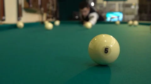 The ball number five hit by a flying ball Stock Footage 61754012