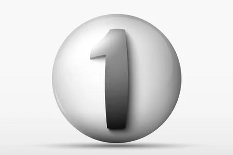 Ball with the number Stock Illustration